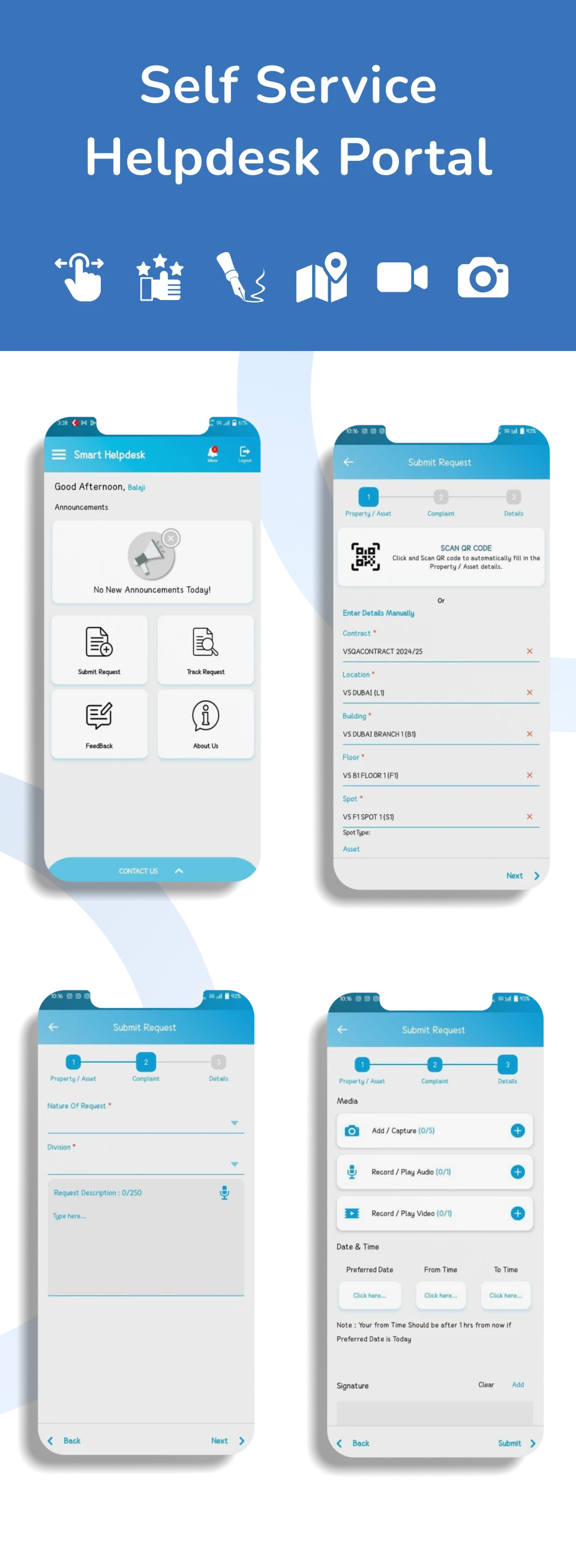 SmartFM helpdesk mobile application for tracking service requests and complaints