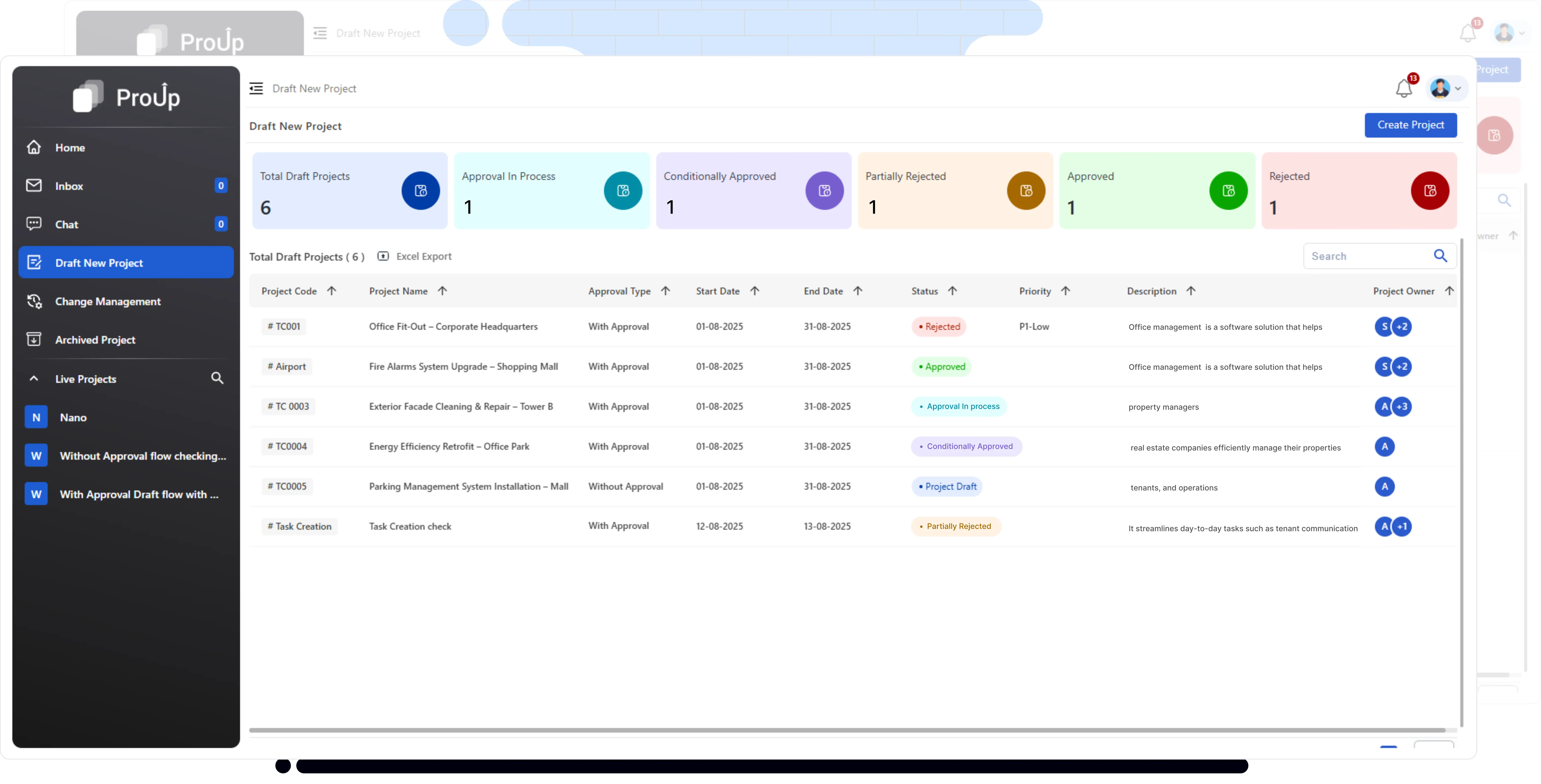 Project planning draft mode with timelines budgets and task assignments