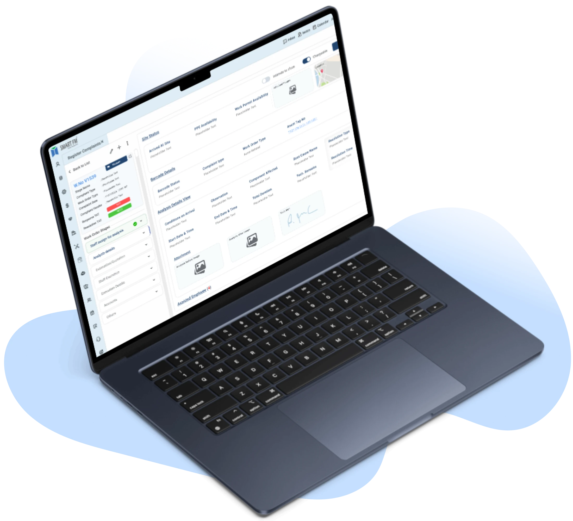SmartFM Lite inventory, contract and workforce management dashboard for facility operations